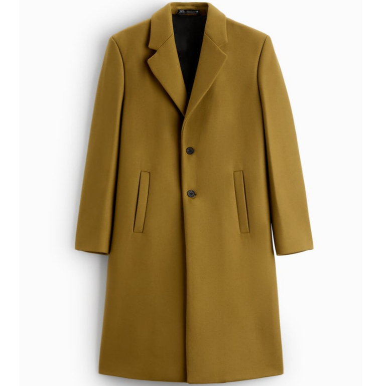 Áo dạ dáng dài Zara authentic WOOL BLEND