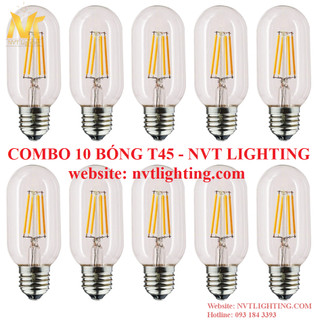 Combo 10 bóng đèn led edison t45 4w