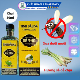 Tinh dầu sả Bé Thơ giúp xua đuổi muỗi bảo vệ da tránh các bệnh do muỗi gây ra - lọ 50ml