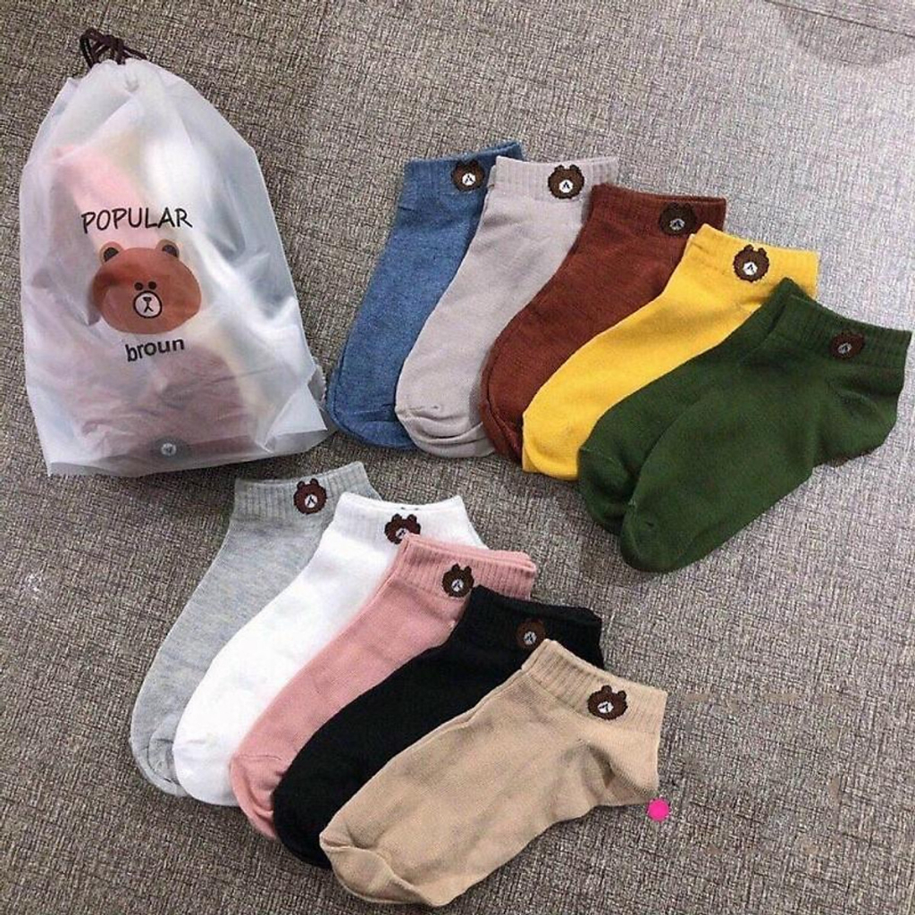 Đôi tất gấu brown cute (lẻ 2 đôi)