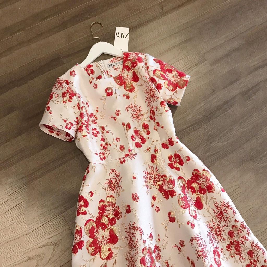 Đầm Za.ra Form Rộng, Chất Vải Gấm Xốp Cao Cấp, Thoáng Mát. D1019