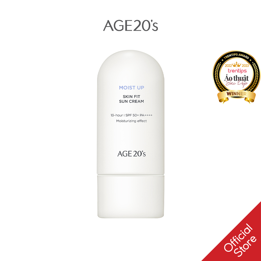 Kem Chống Nắng 13h - 3 Màng Lọc - Không Mùi - Không Nâng Tone Dưỡng Ẩm Lâu Trôi AGE 20’s Mois Up Skin Fit Sun Cream 60ml