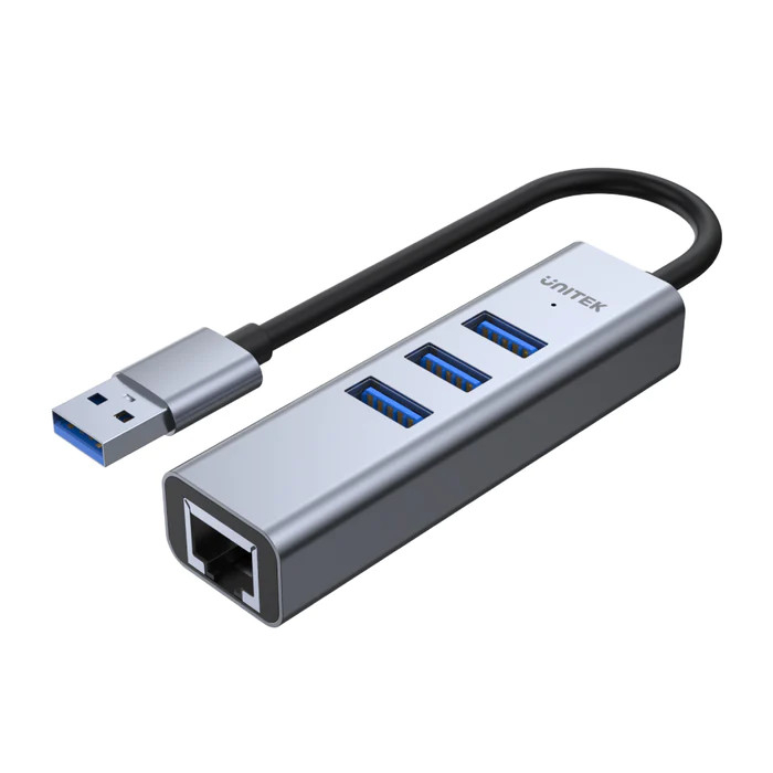 BỘ HUB CHUYỂN ĐỔI CỔNG USB 3.0 RA  3 CỔNG USB 3.0 VÀ CỔNG LAN H1906A UNITEK