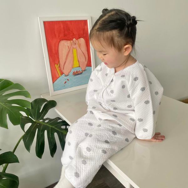 Bộ đồ Cotton trần bông Hàn Quốc họa tiết cho bé ~ Ann.tisiu ~ Bubble