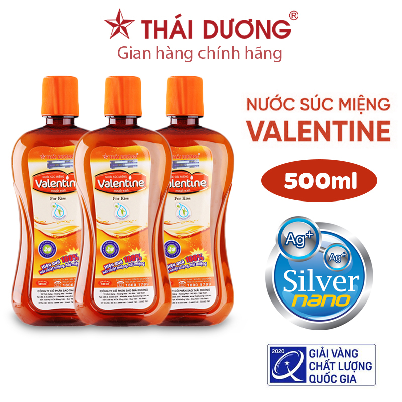 Nước Súc Miệng Valentine Dung Tích 500ml, Sản Phẩm Của Sao Thái Dương