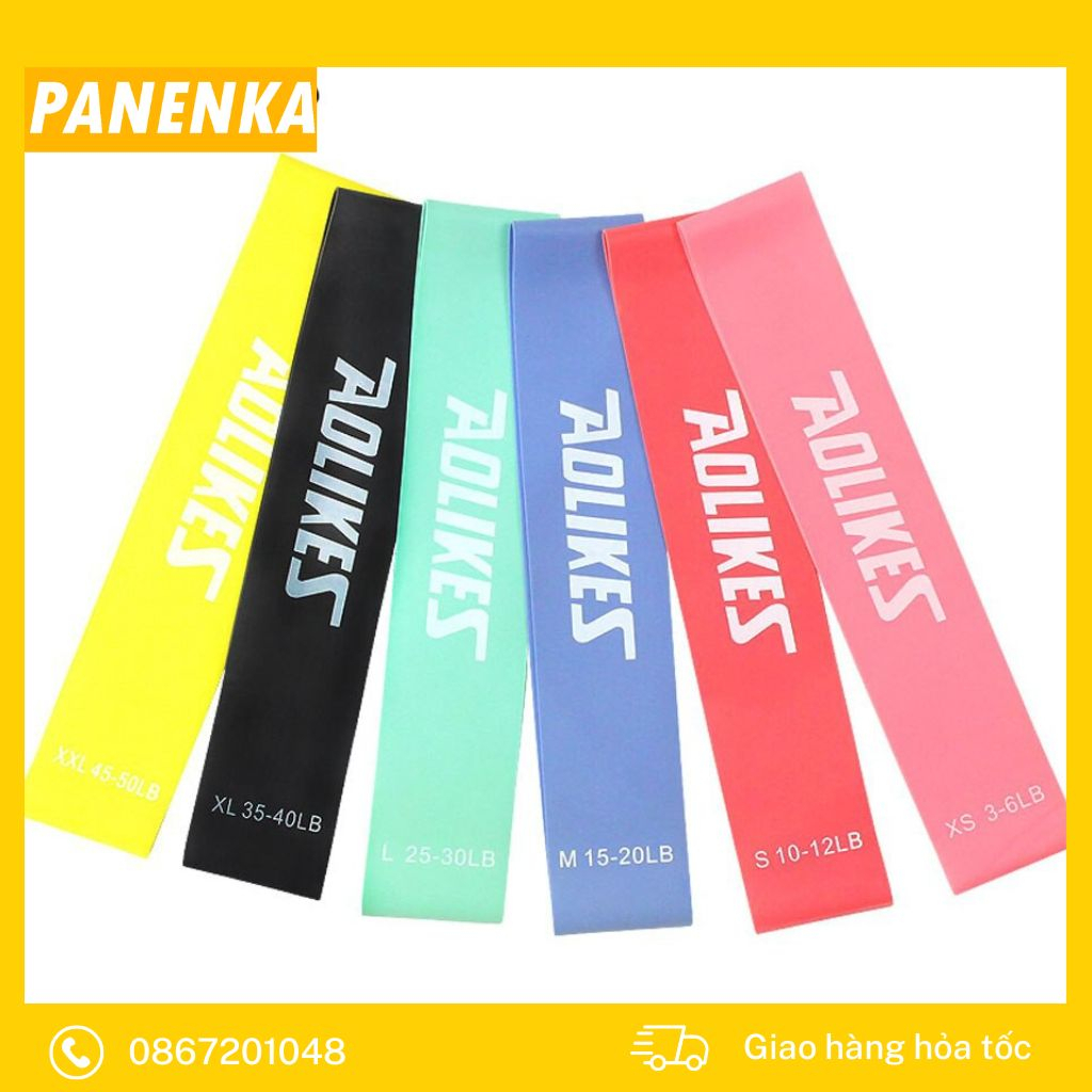 Dây Mini Band Dây Cao Su Kháng Lực Aolikes Tập Chân Mông AL 3601, dây kháng lực đá bóng, thể thao