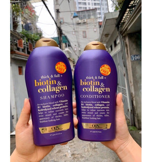 Dầu gội Biotin Collagen tím 577ML Chống Rụng Tóc Và giảm rụng tóc kích thích mọc tóc Chính Hãng