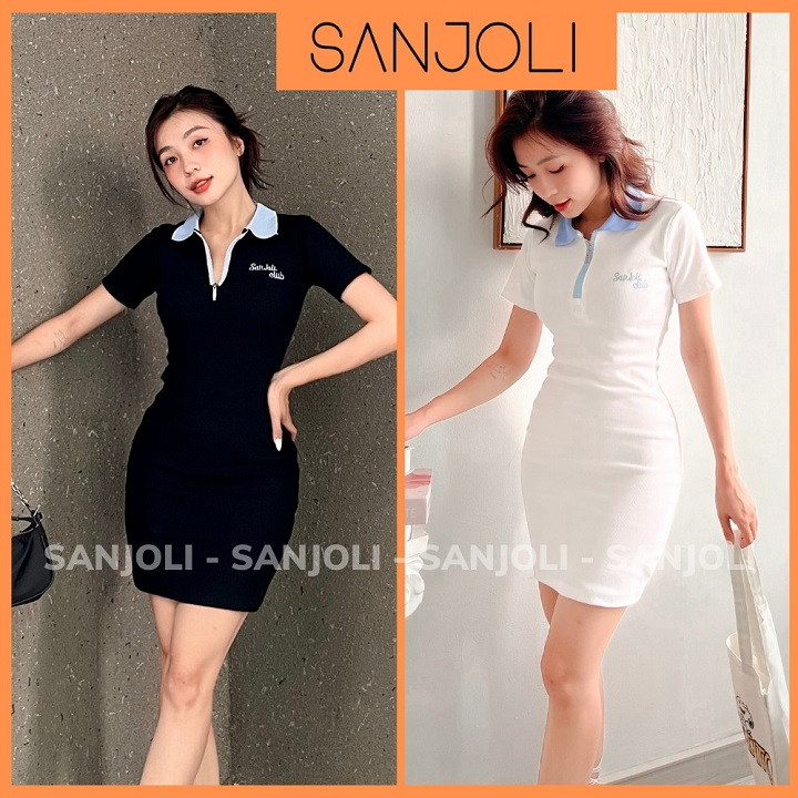SANJOLI - VÁY BODY SEXY NỮ CỔ POLO VD026