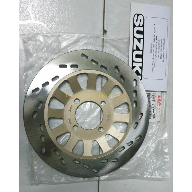 Combo Đĩa  Thắng Trước SUZUKI Viva 110, Fx125, Rgv, Akira-Hàng chính hãng