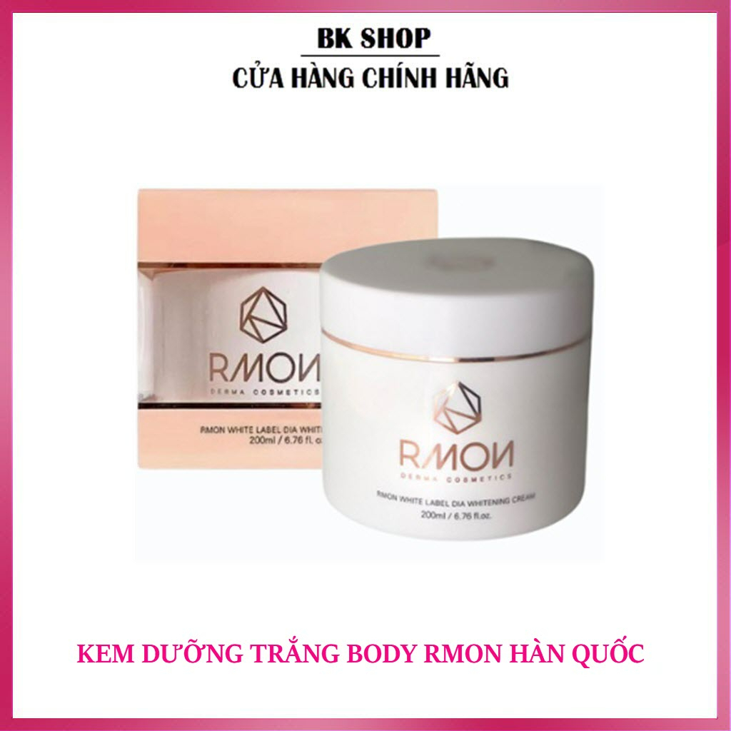 [Kèm Bill - Hàn Quốc]  Kem dưỡng trắng da body Rmon White Label Dia Whitening Cream 200ml, da sáng đều màu trắng hồng