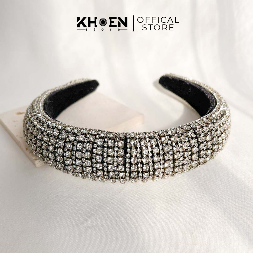 Cài tóc - Đính đá sợi xi màu vàng - Khoen Store