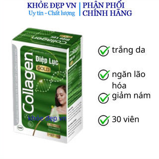 Viên uống trắng da collagen diệp lục đẹp da hạn chế lão hóa , giảm nám tàn nhang hộp 30 viên