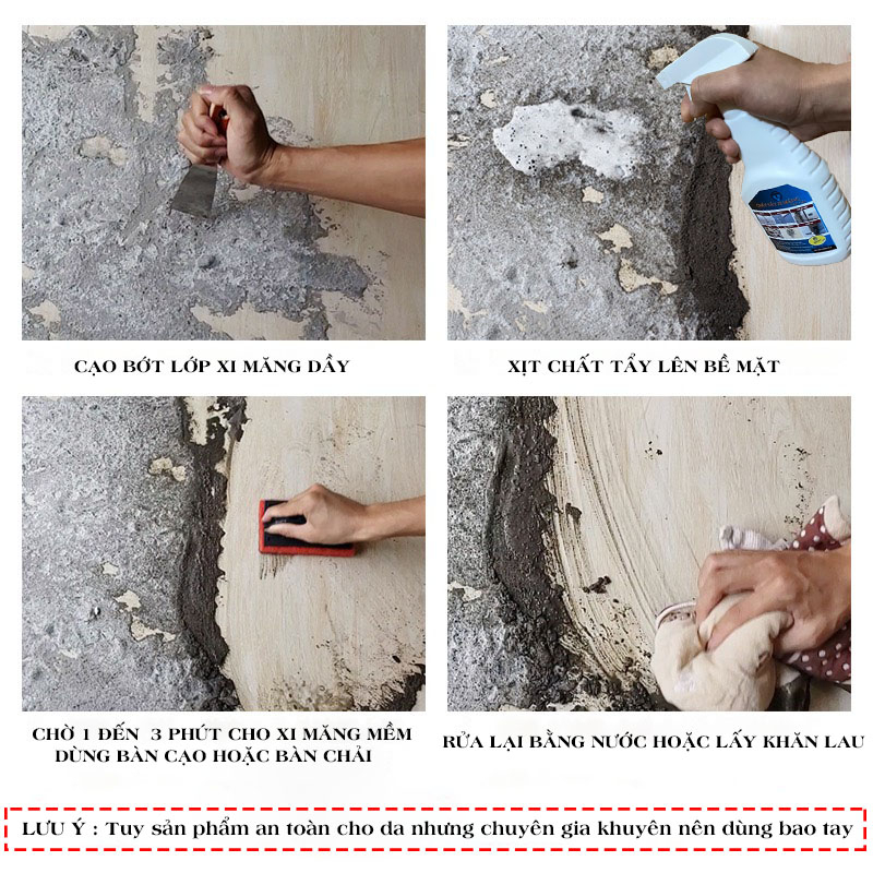 Chất Tẩy Xi Măng, Tẩy Bê Tông, Tẩy Xi măng cao cấp Success 350ml - Làm Sạch Nhanh, Hiệu quả cao