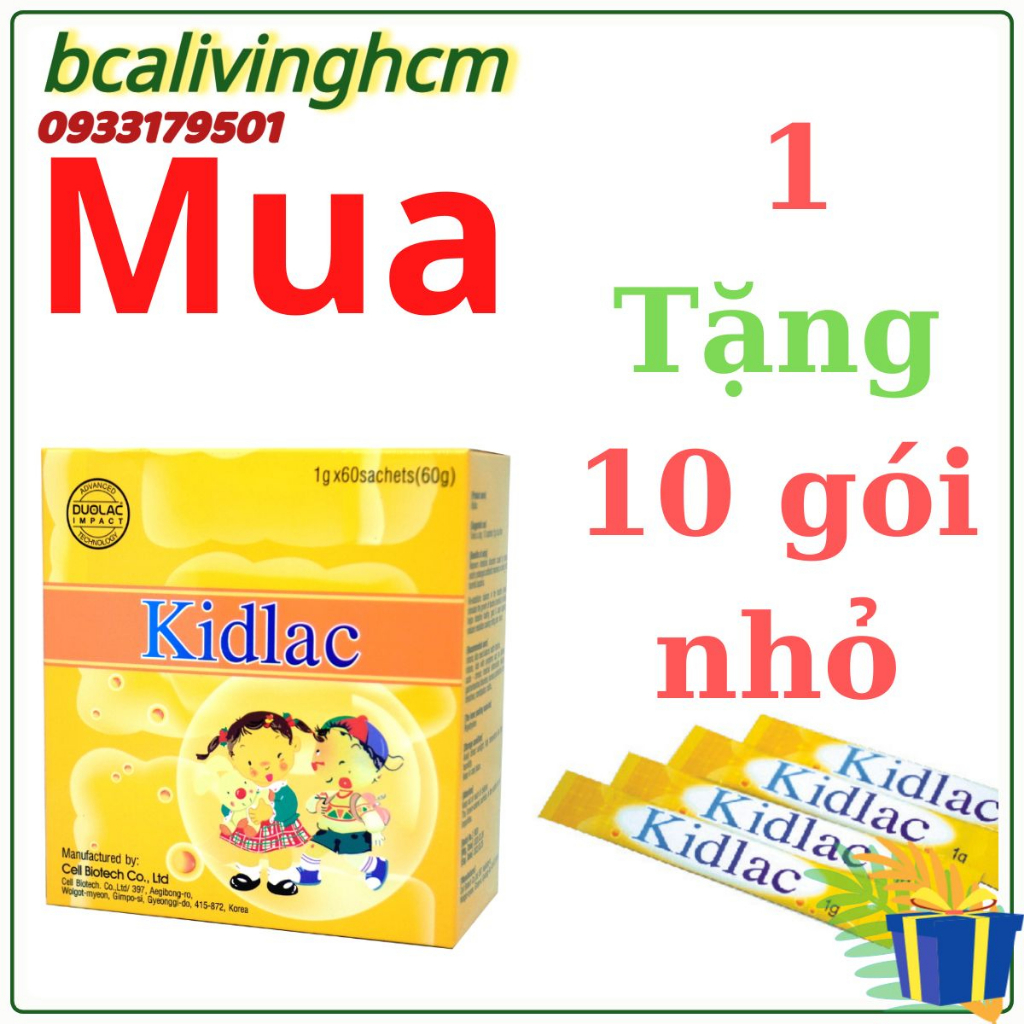 Men vi sinh KIDLAC hỗ trợ tiêu hóa cho trẻ tăng cường chức năng tiêu hóa, dinh dưỡng, hấp thu và miễn dịch