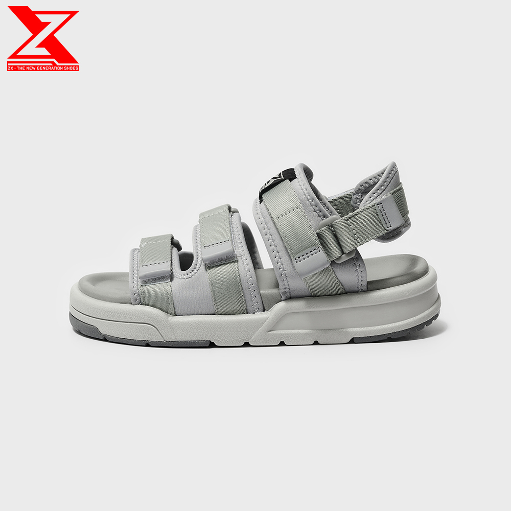 Giày xăng-đan ZX Unisex Shoes 3128 all grey 3 quai đế Phylon 3cm siêu êm, bảo hành trọn đời