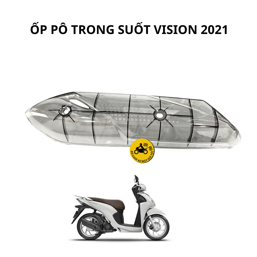 Ốp Pô Trong Suốt Cho Xe Honda Vision 2021