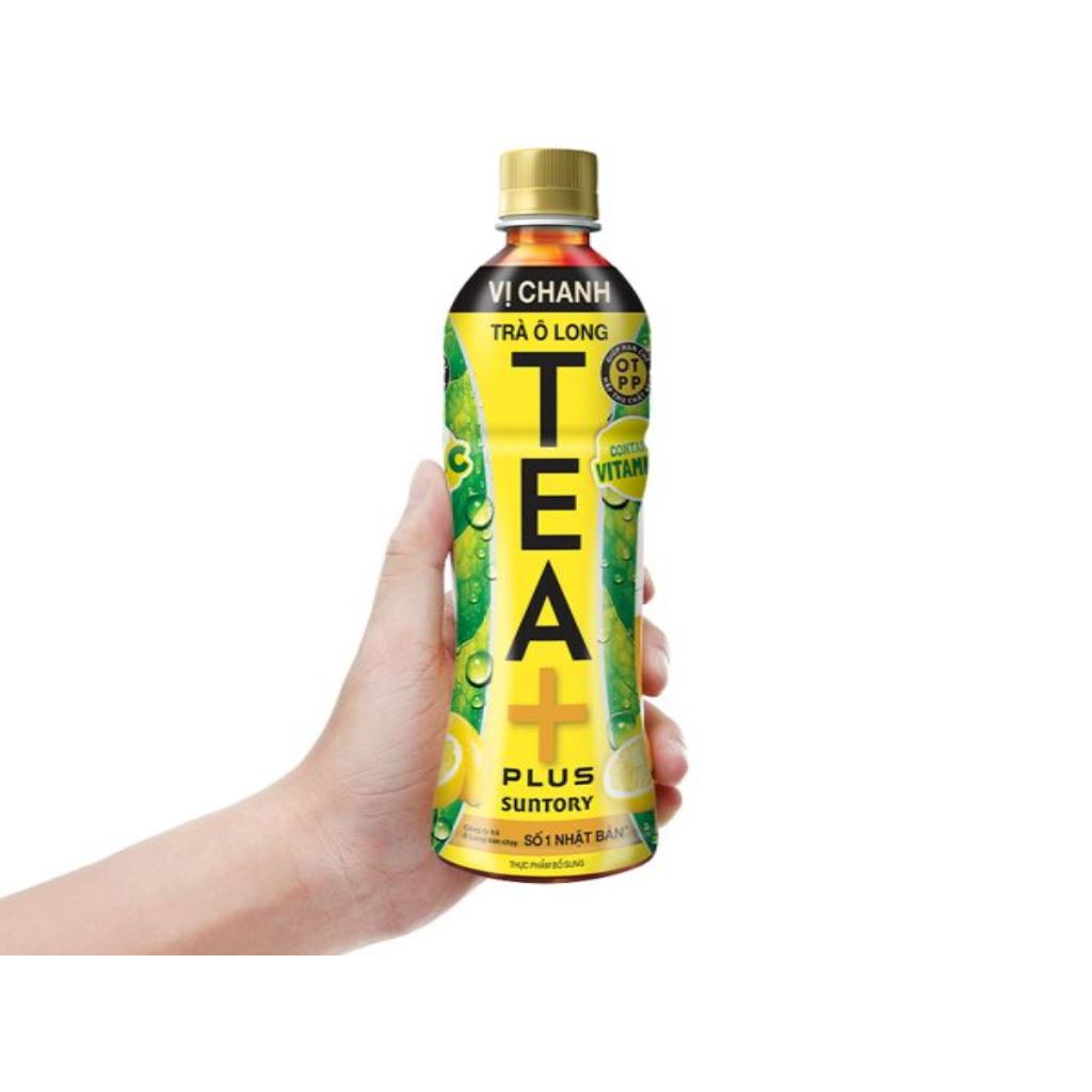 Trà ô long Tea Plus vị chanh chai 455ml