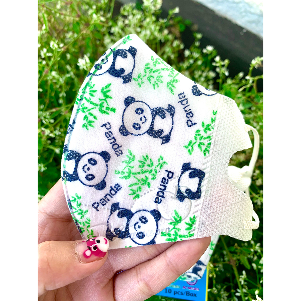 Khẩu Trang Cho Bé Kháng Khuẩn Quai Thun Face Mask 5D For Baby Hộp 10 Cái Dễ Thương
