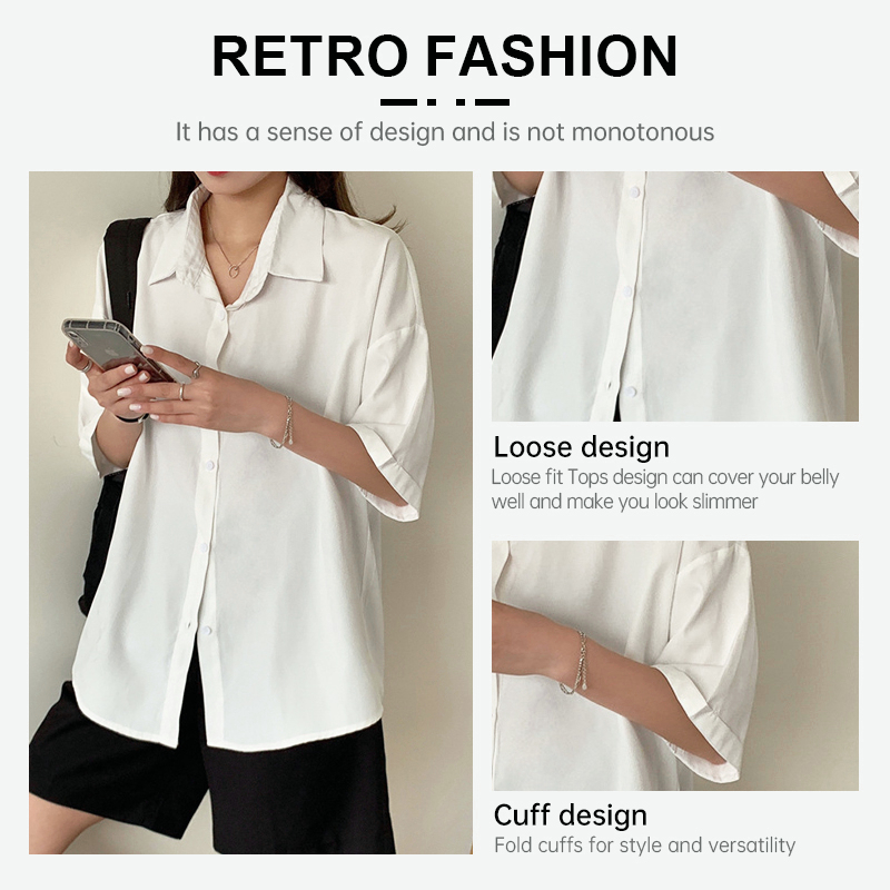 Áo Sơ Mi Lụa Nữ Ngắn Tay, Sơ Mi Ullzang Tay Cộc Nhiều Màu Thời Trang Dành Cho Nữ