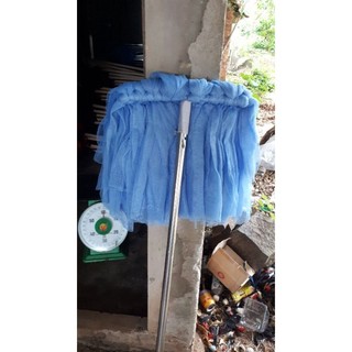 Com bo 2 cây lau nhà vải mùng xanh inox