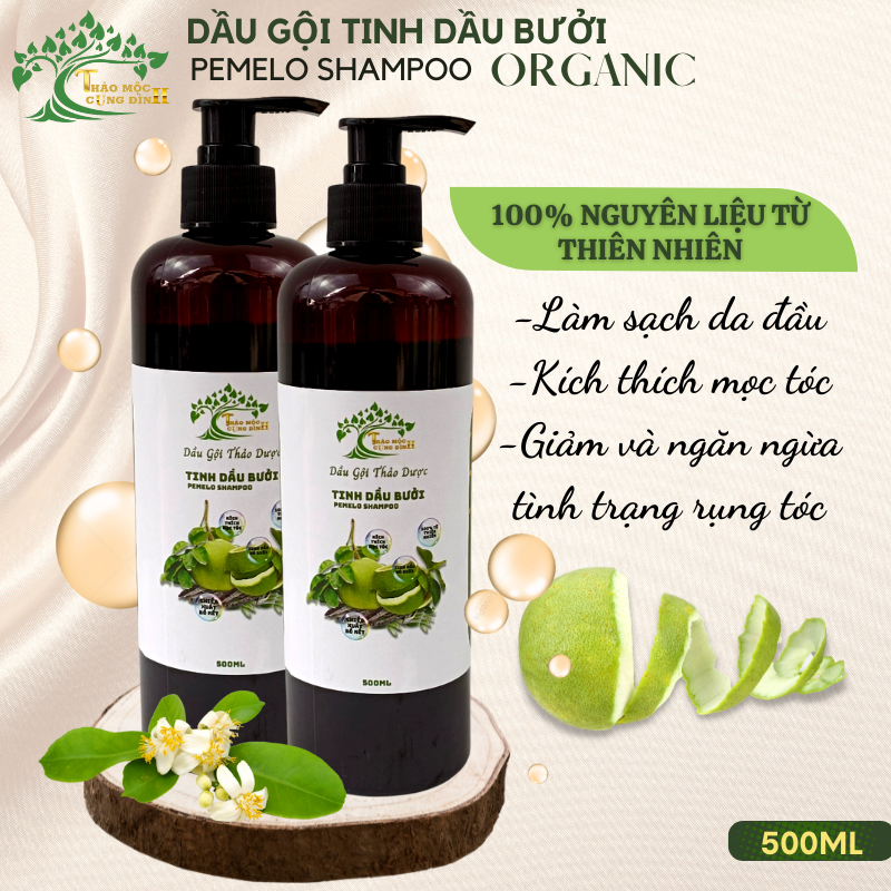 Dầu gội thảo dược Tinh Dầu Bưởi 500ml- Ngăn rụng và kích thích mọc tóc