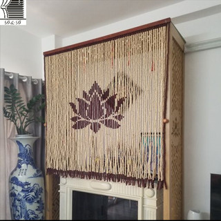 Rèm hạt gỗ hoa sen rèm hạt gỗ phòng thờ