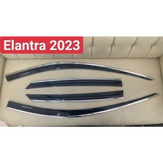 Vè mưa Hyundai Elantra2023 viền chỉ Inox cao cấp