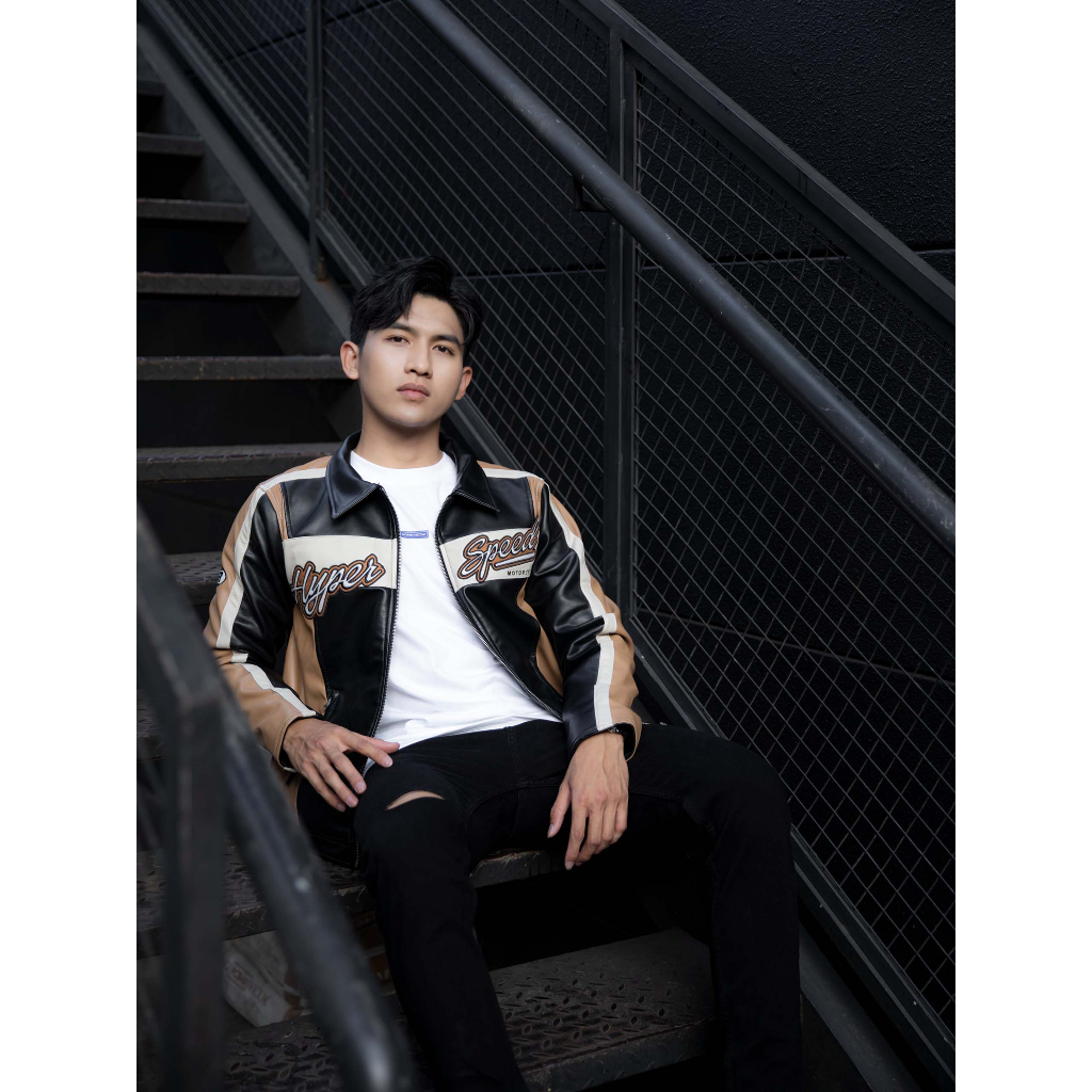 Áo Khoác Nam Leather Biker Premium, Chất Da PU Thoải Mái, AK0022, SOMEHOW