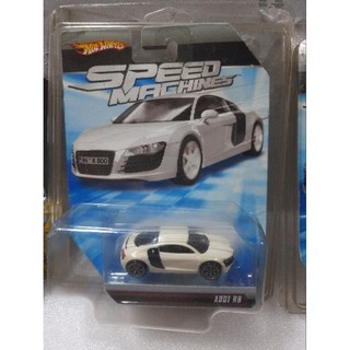 xe Hotwheels Speed Machines Audi R8 trắng đen , hàng siêu hiếm