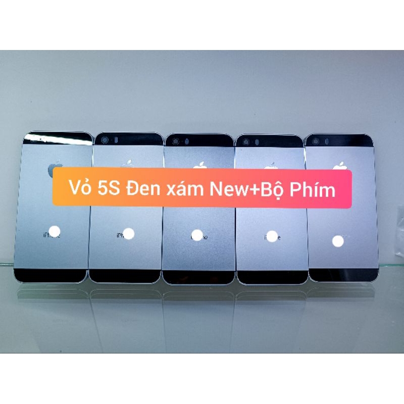 Vỏ 5S Đen Xám Zin New
