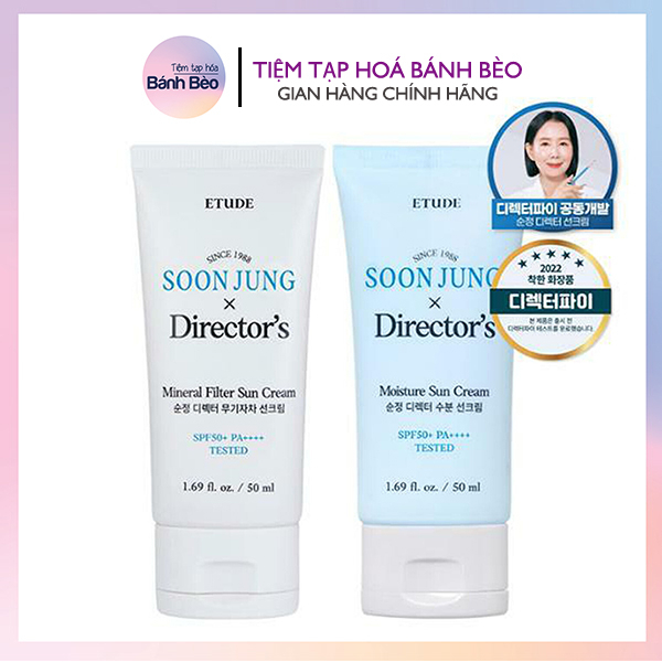 Kem Chống Nắng Etude House Soon Jung Director's Mineral Filter Sun Cream / Moisture Sun Cream 30ml / 50ml