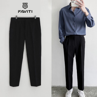 Quần Tây Nam Hàn Quốc Baggy Dáng Suông Vải Dày Dặn Co Giãn Tốt DYACI QD28