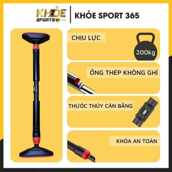 Xà đơn treo tường gắn cửa tập gym cơ bắp nhiều cỡ tùy chỉnh tập thể dục tại nhà _ KhỏeSport365