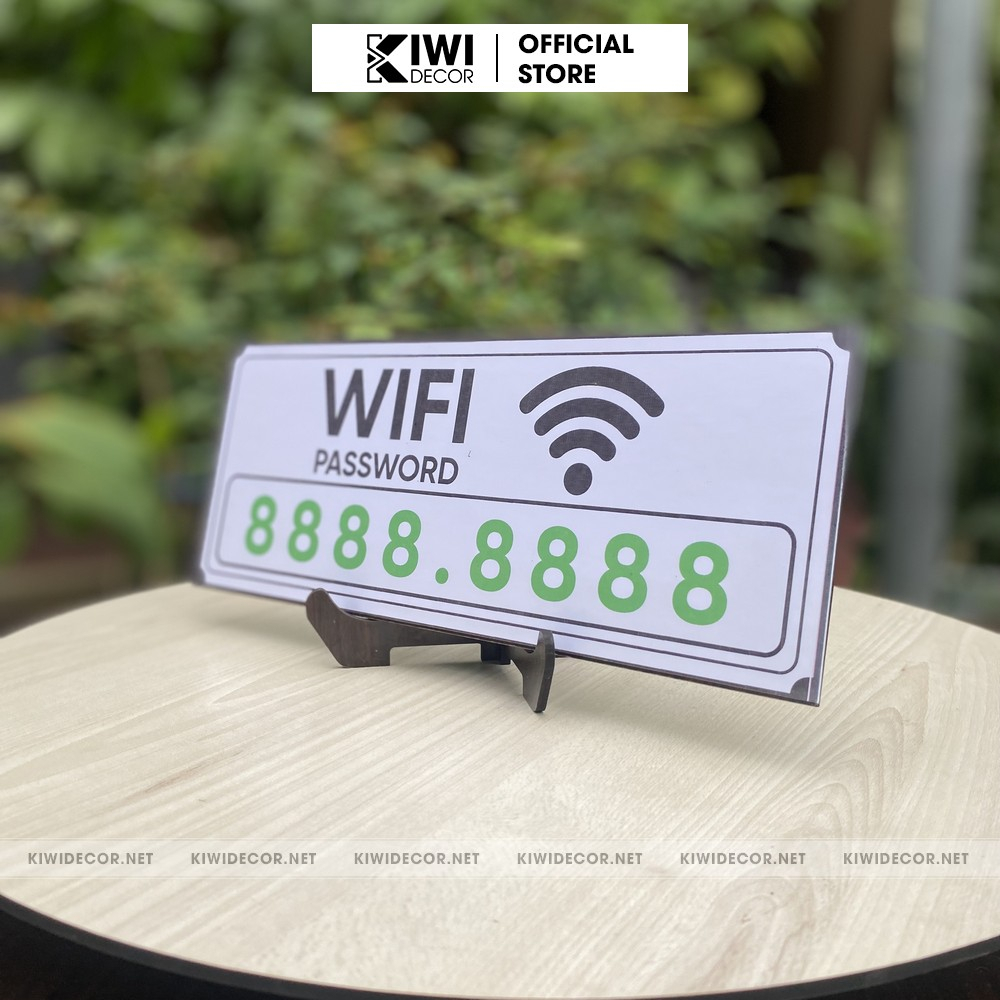 Biển Wifi, Pass Wifi Cho Quán Cafe, Cửa Hàng - Biển Tự Điền Pass Wifi - Gỗ Dán Tường, Dán Kính