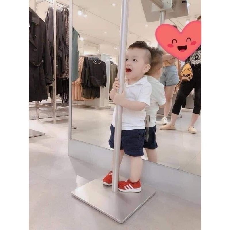 SET 3 ÁO POLOO XANH TRẮNG XANH CÓ CỔ CHO BÉ TRAI