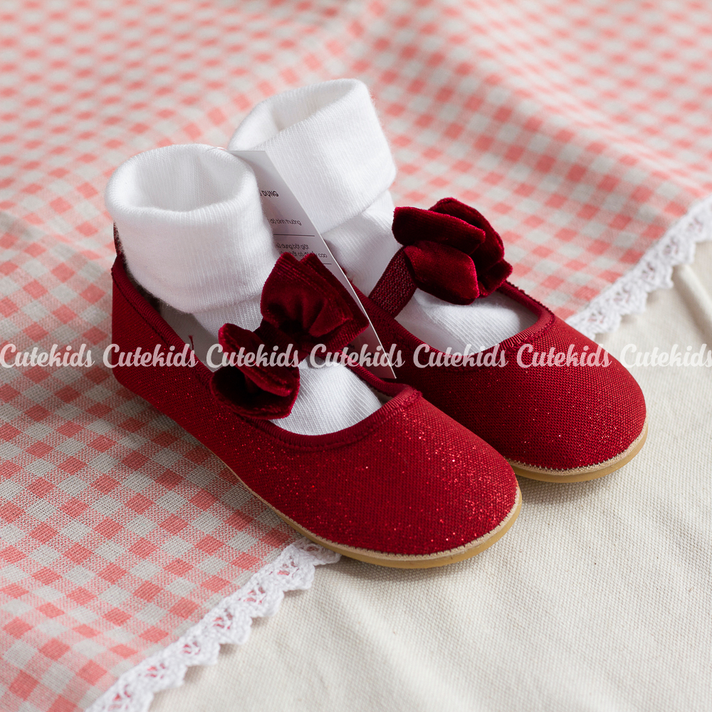 Giày Búp bê đỏ HnM xuất xịn