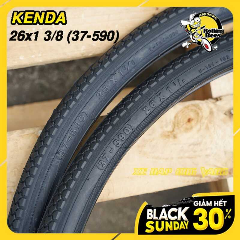 Săm Lốp, Vỏ Ruột xe Đạp Phổ Thông 26x1 3/8 (37-590) Chính hãng KENDA