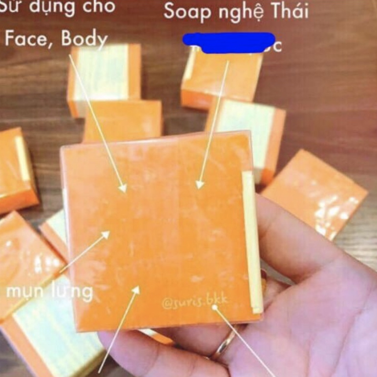 Soap xà phòng nghệ cam, xà bông tắm Thái Lan trắng da orange natural - MA Shop