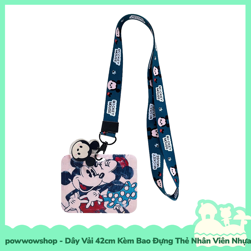 [Sẵn VN - Hỏa Tốc] NGANG Dây Đeo Thẻ 42cm Kèm Bao Đựng Thẻ Nhân Viên Nhựa PC Phong Cách Nhân Vật Hoạt Hình Disne.