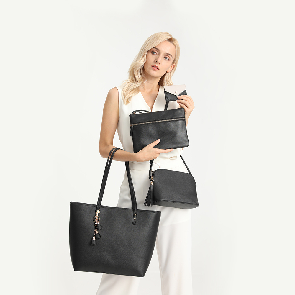 Bộ 4 túi xách AFKOMST có tay cầm phong cách hobo thiết kế sang trọng thời trang dành cho nữ