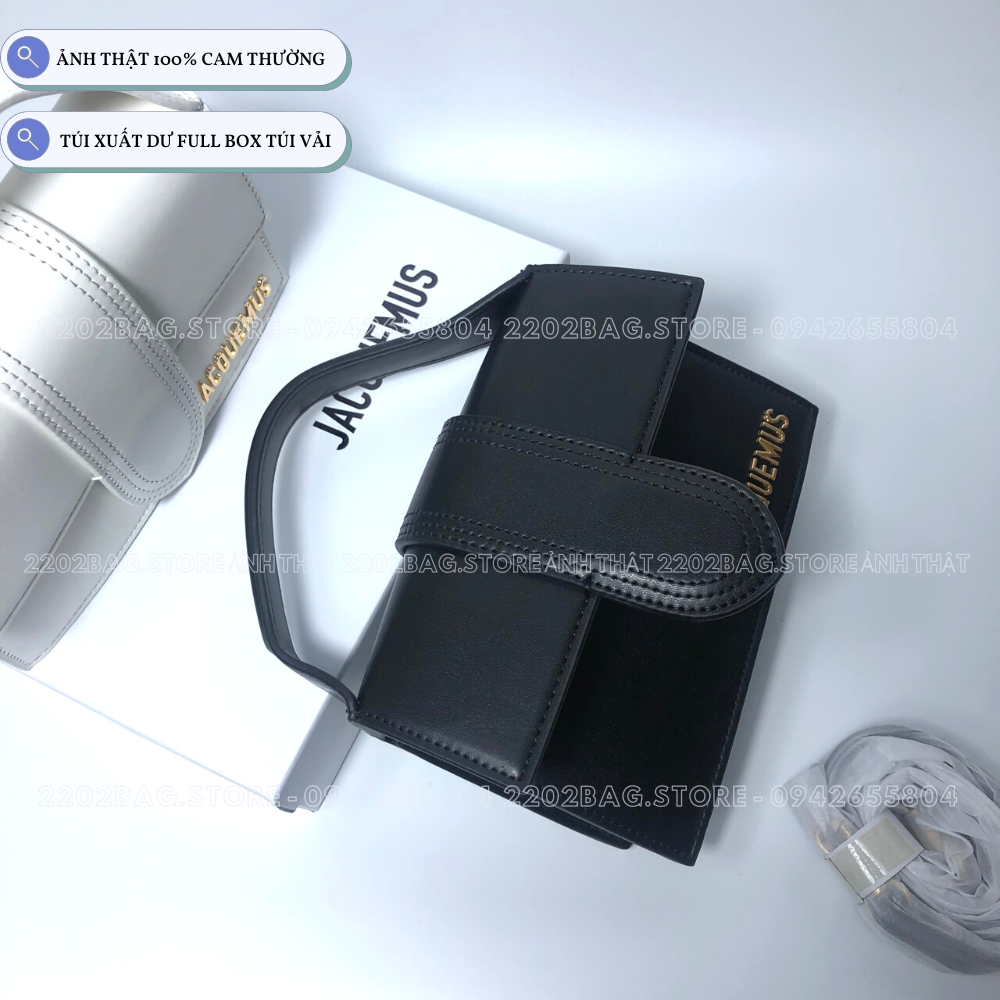 Túi jacquemus fullbox túi vải tem tag, túi Jac đeo chéo có quai xách thời thượng, hàng sẵn