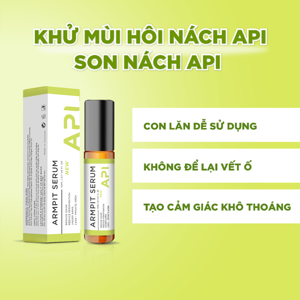 Serum Giảm thâm nách, khử mùi hôi nách API Mee Natural 10ml