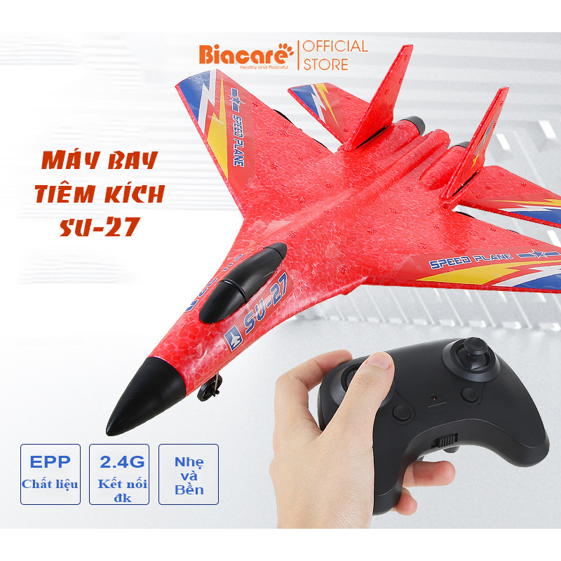 Máy bay điều khiển từ xa, mô phỏng tiêm kích chiến đấu Su-27 cho bé thỏa đam mê chinh phục bầu trời