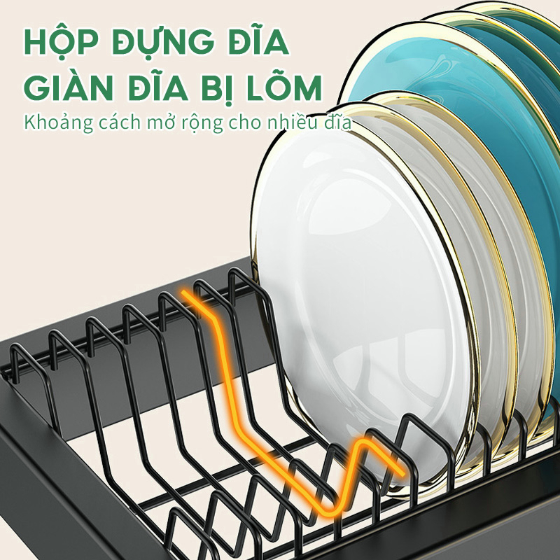 🔥NETEL 🔥Kệ để bếp Bộ đồ ăn nhà bếp Lưu trữ bộ đồ ăn nhà bếp Giá đỡ chậu rửa bằng thép không gỉ