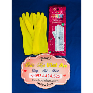 Găng tay vàng đông Cầu Vồng ngắn rửa chén