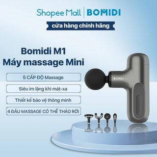 Máy massage cầm tay mini BOMIDI M1 4 đầu 5 cấp độ trị đau nhức toàn thân hiệu quả
