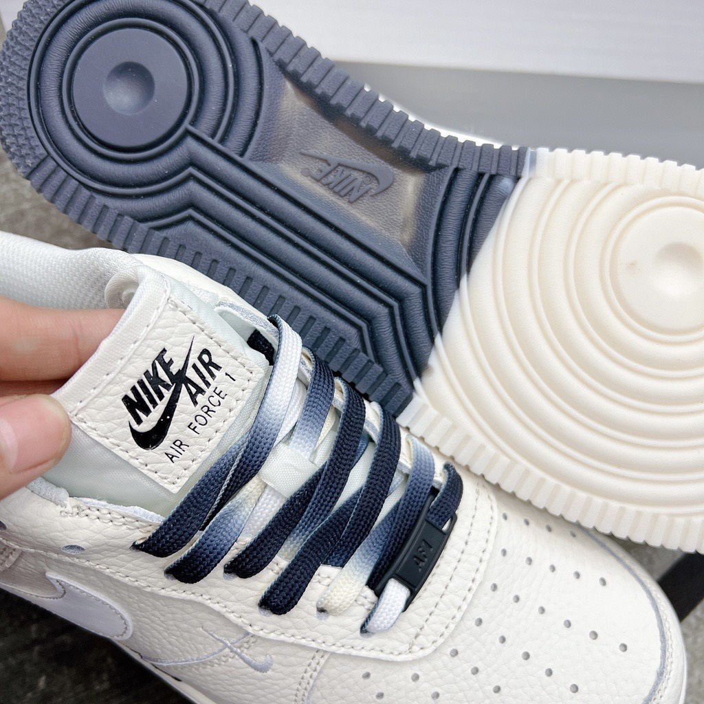 Giày _Nike Âm Dương, Giày Air Force 1 Be Sữa Nam Nữ hàng siêu phẩm ảnh thật full box