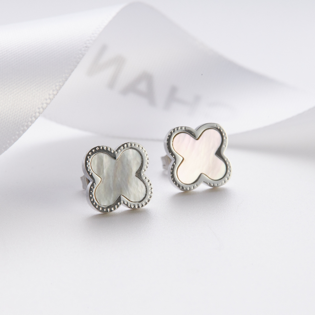 Khuyên tai nữ CDE Lucky Four Leaves Earrings Silver CDE3023SV