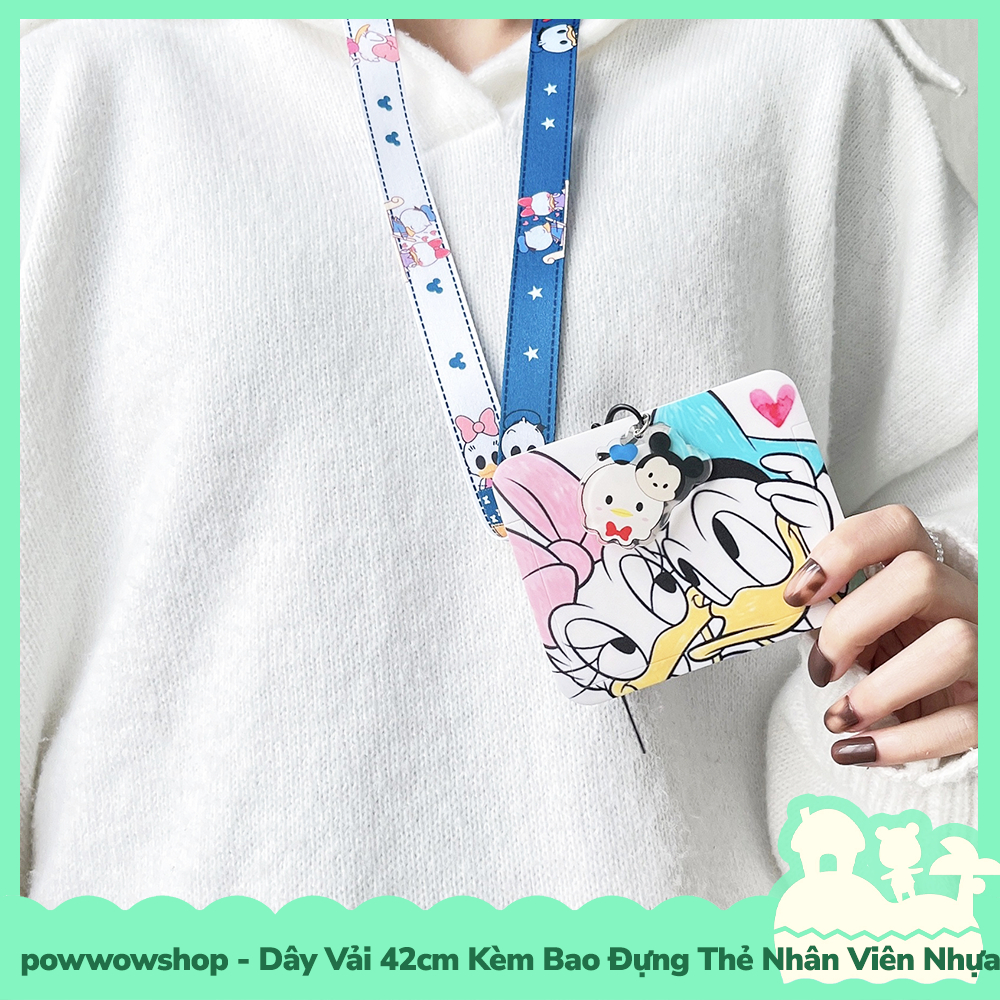 [Sẵn VN - Hỏa Tốc] NGANG Dây Đeo Thẻ 42cm Kèm Bao Đựng Thẻ Nhân Viên Nhựa PC Phong Cách Nhân Vật Hoạt Hình Disne.