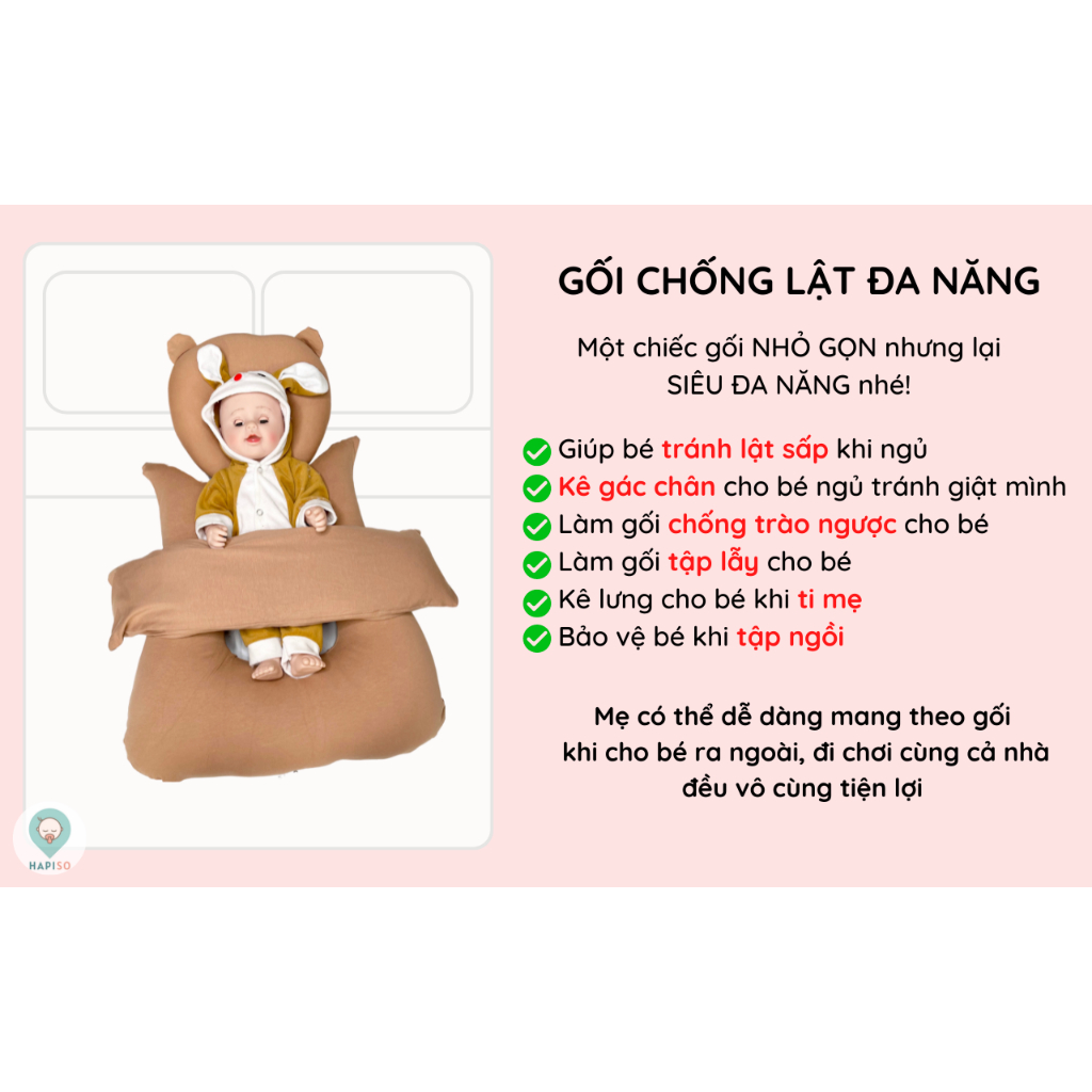 Combo Gối Chống Lật 5in1